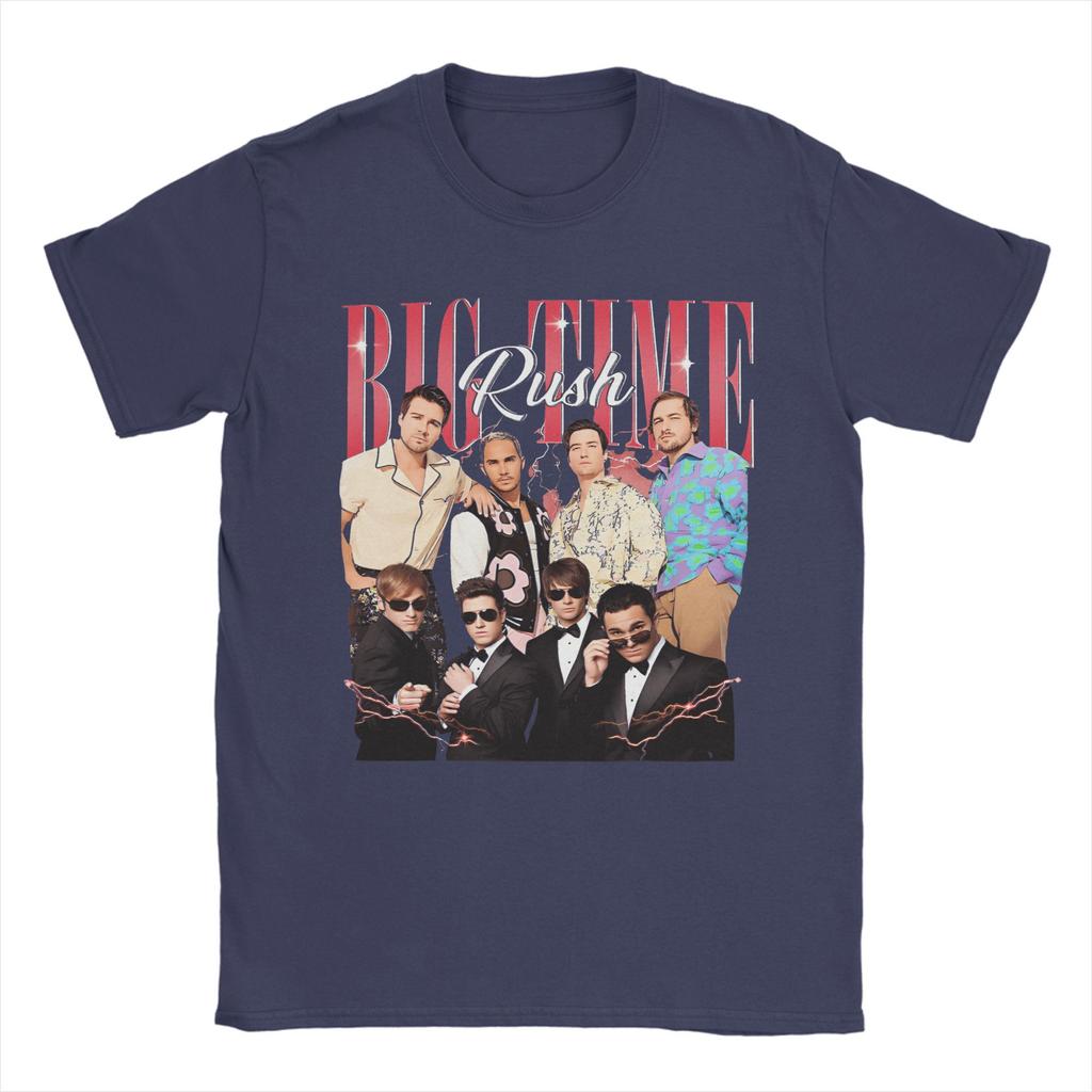 Big Time Rush Band T-Shirt Sommer 100 Baumwoll-T-Shirts für Männer Mode Bedrucktes T-Shirt Kurzärmelig Y2K Lustige T-Shirts