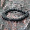 Minimalist Cross Bracelet Men Natural Tiger Eyes Lava Howlite Stone Beaded Braclet Healing Meditation Casual Accessories Joias