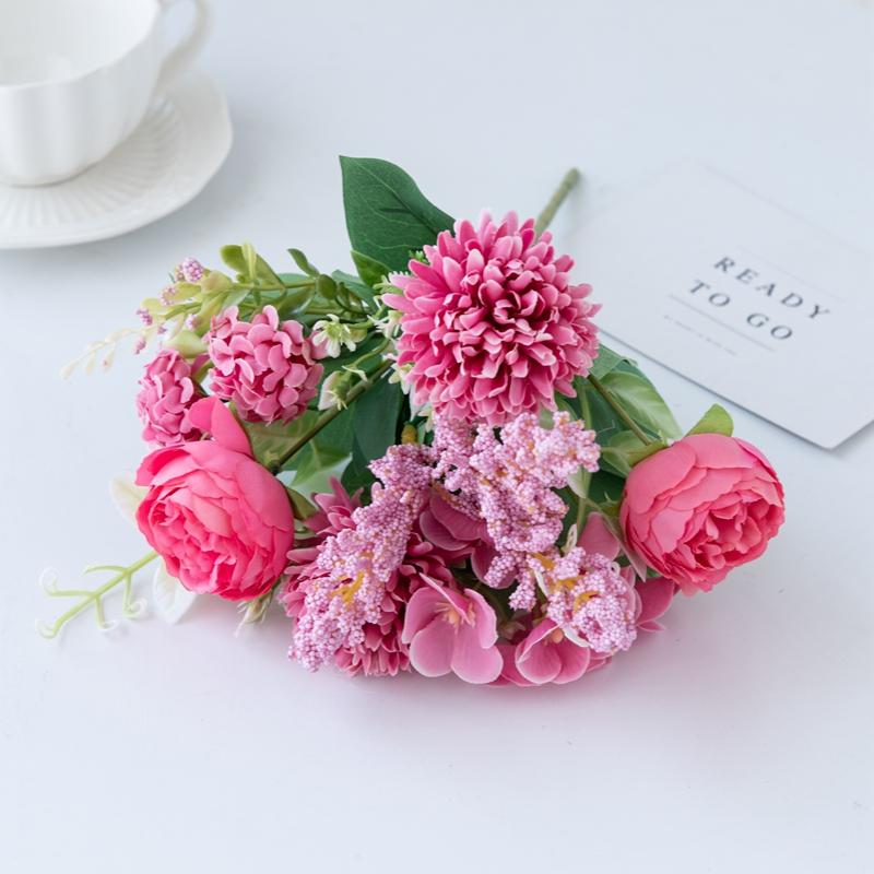 

Artificial Flowers Festival Decora Home Room Table Vase Wedding Wreath Garden Rose Archway Silk Peony Brial Bouquet Scrapbooking 1 pc розы красного