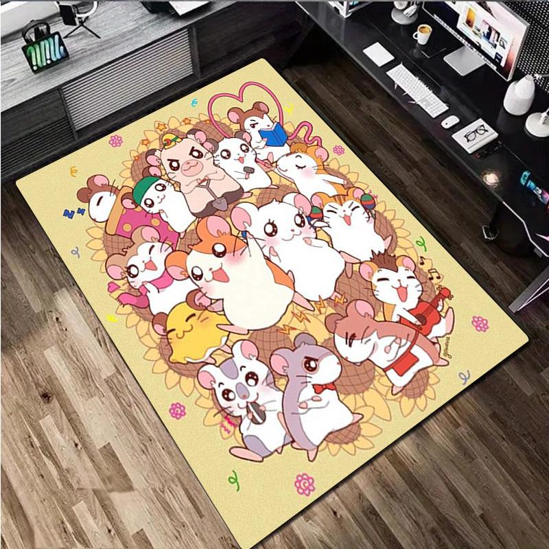 Hamtaro Print Rug - home decoration Carpet For Living Room Bedroom Flooring Computer Chair Area Rug