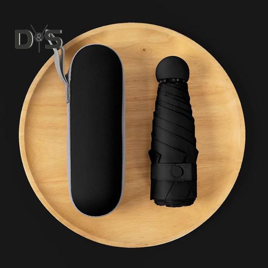 Parapluie de voyage UPF 50+ avec 8 baleines renforcées pour les UV, le soleil et la pluie, mini parapluie de poche pliable avec étui pour sac à dos