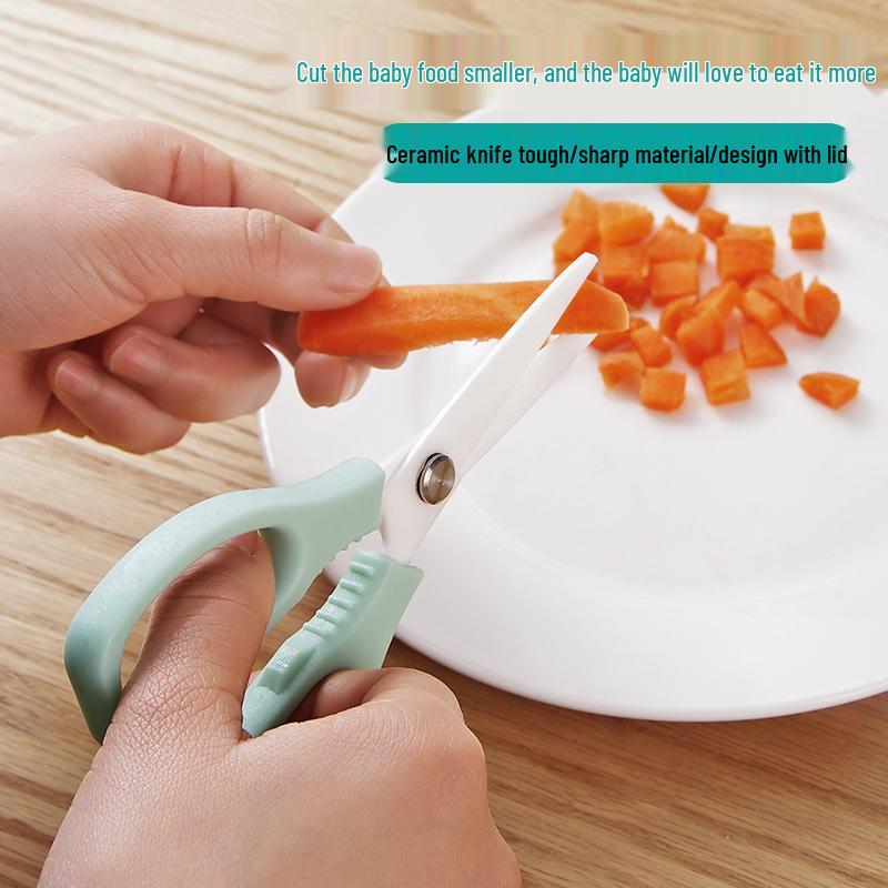 Compact Kitchen Ceramic Scissors for Vegetables