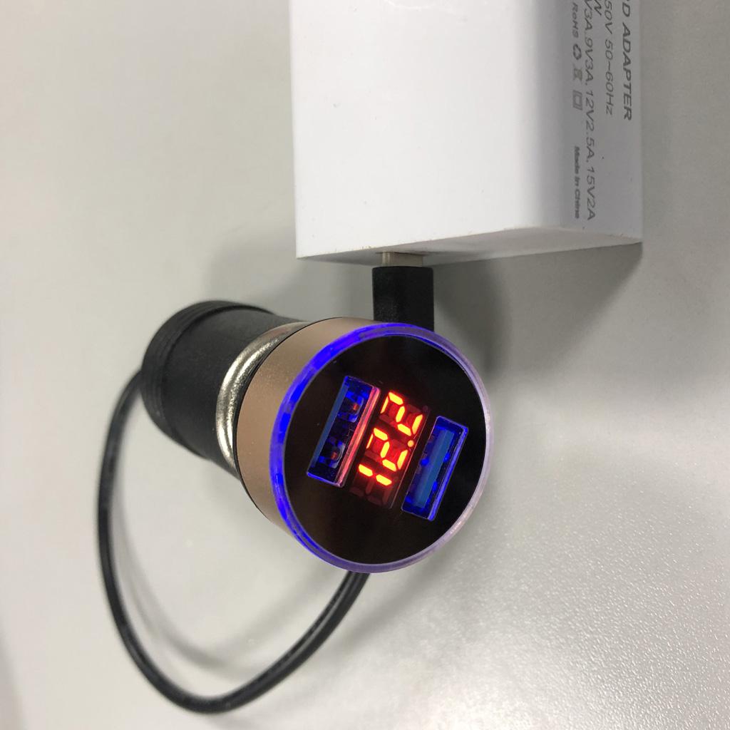 Adjustable Car Charger Type C to Lighter Adapter Charging Connector Support 5V9V12V15V20V3A Adjustable