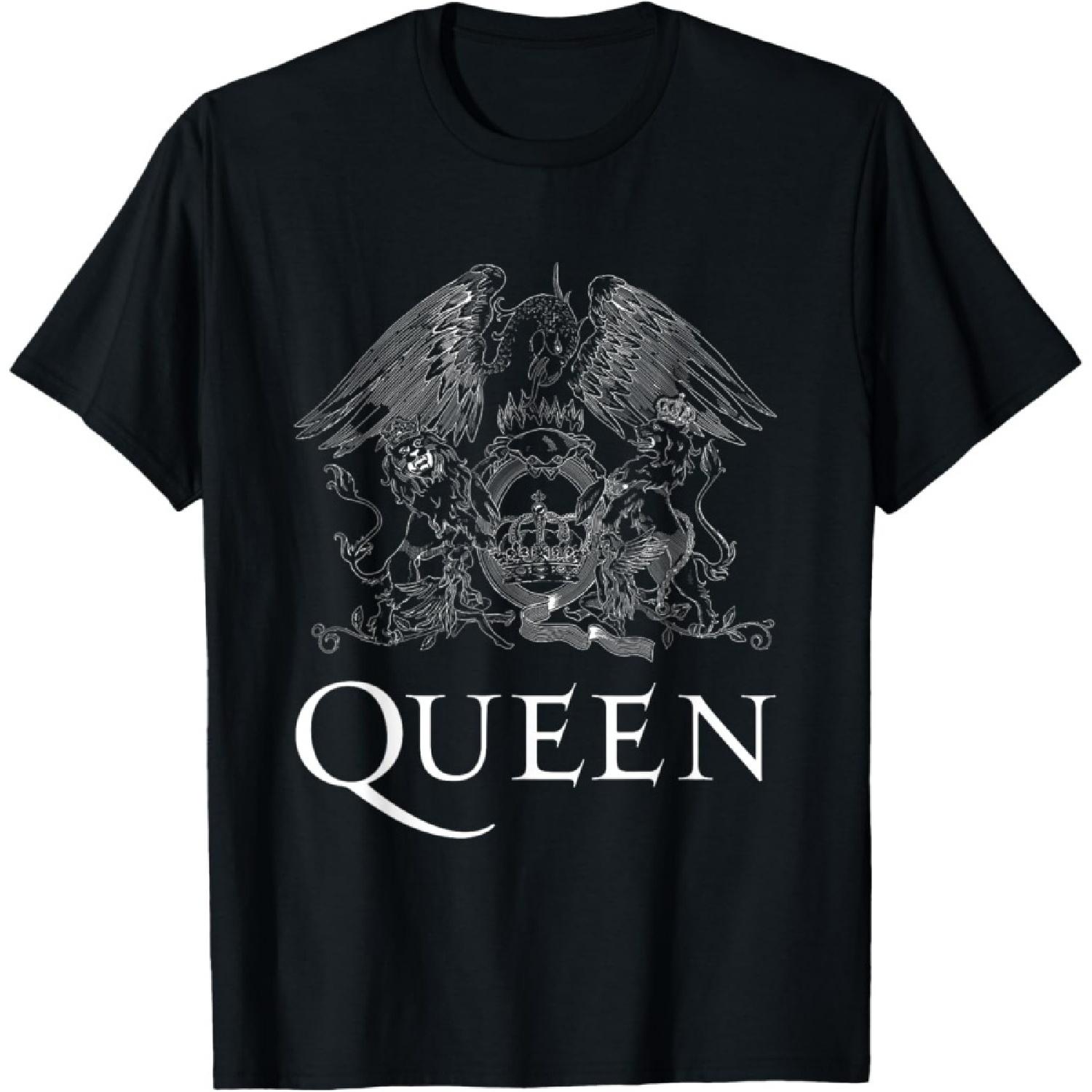 Queen Official Classic Crest Logo White T-Shirt(1) S чёрный