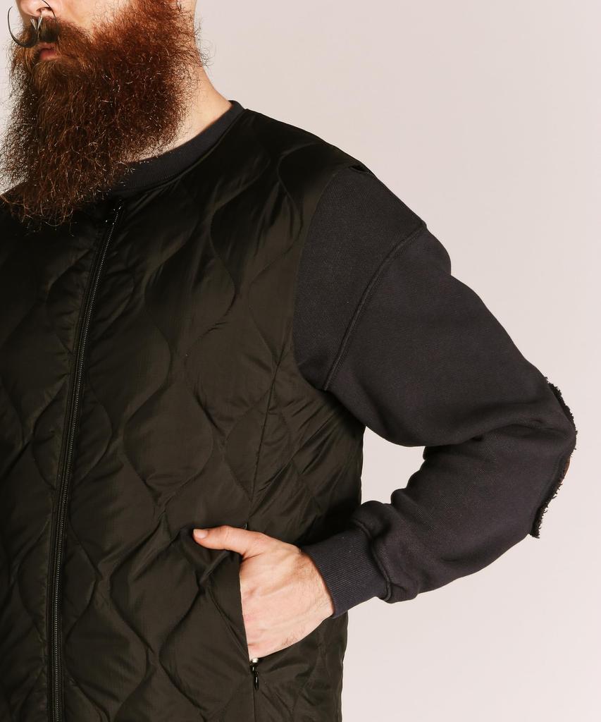 Schott xTAION X TAION INNER DOWN VEST, Men's, Size M, 010, Black, 782-5253002