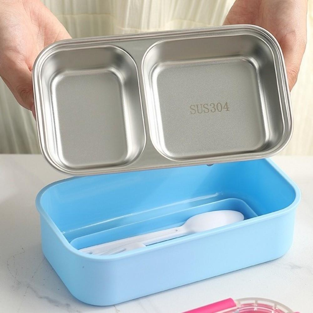 Thermal Insulation Divided Lunch Box 304 Stainless Steel Food Container Bento Box  For Meal Prep