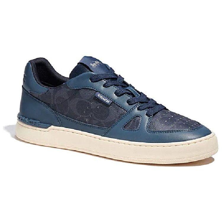 Coach CitySole Lace Up Low Top Stylish Skateboarding Shoes Men's Denim C8965-DEN