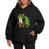 Ladies' Christmas Style Printed Hoodie With Wool And Pockets For Women