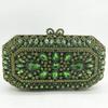 Boutique De FGG Elegant Bling Women Gold Crystal Clutch Evening Bags Wedding Party Rhinestone Box Handbags Minaudiere Purse