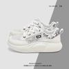 Spring Mesh Breathable Sports Shoes Soft Sole Comfortable Little White Shoes Versatile Student Single Shoes Thick Baseplate Shoes