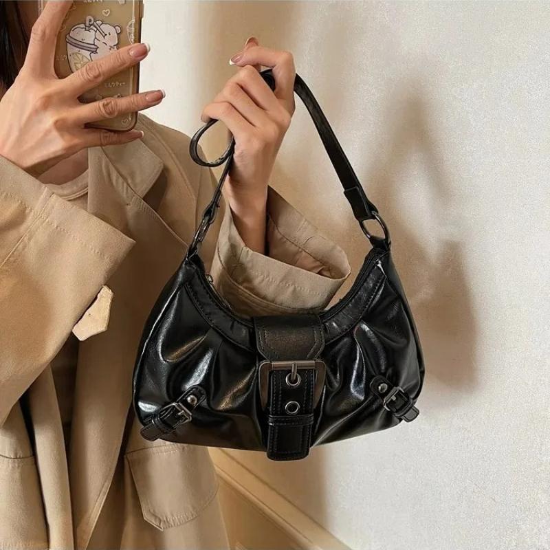 Borsa a Spalla Hobo Pieghettata Stile Retro Y2K per Donna in Offerta Speciale Stile Maillard Borsa Sottobraccio Pochette Borse a Mano per Viaggio Lavoro Shopping