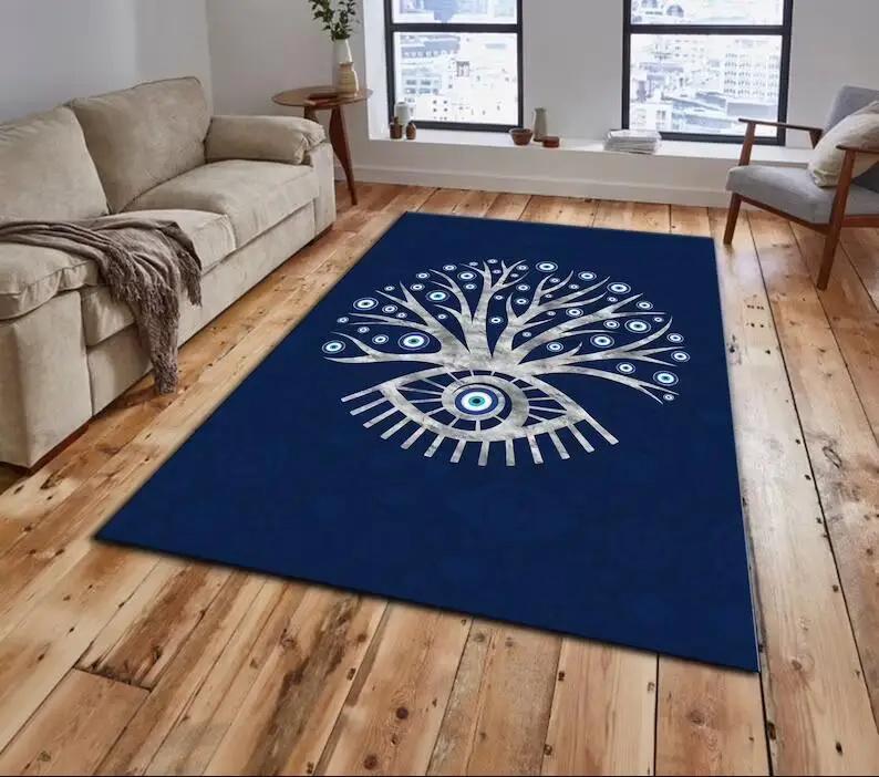 Viking Carpet Tree of Life Norwegian Mythical Carpet Design Flooring Viking Non Slip Celtic Viking Mat for Home Bathroom Decor