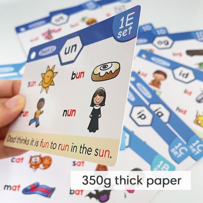 Kids Phonics Learning Cards Educational Toys English Words Learn To Read Cards English Learning Tool