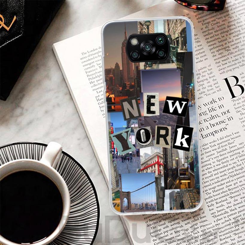 NYC New York City Cover For Xiaomi Poco X6 X7 X5 Pro X4 Gt X3 Nfc F6 Phone Case F5 F4 F3 F2 F1 M5S M4 M3 Print Shell Housing X5