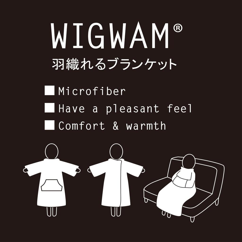 WIGWAM Wearable Blanket, Gray (136cm Wide x 150cm Long), Loungewear, Cold Weather Protection, Unisex, with Front Pocket and Button Closure