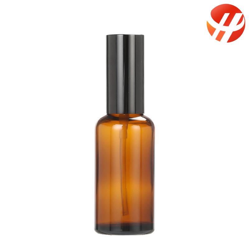 Brown Light-Blocking Thickened Glass Spray Bottle, Essential Oil and Lotion Decanter with Lid, 50ml, Portable.
