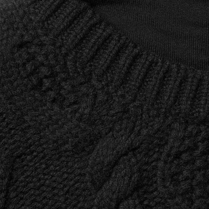 Supreme Cable Hooded Sweater Black