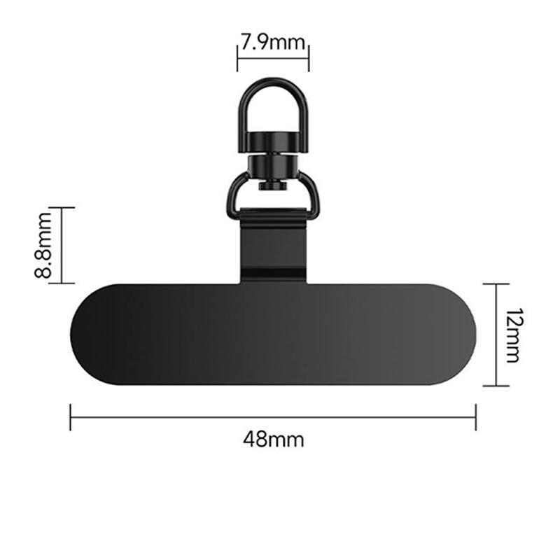 Steel Phone Lanyard Gasket Patch Anti-Lost Anti Fall Mobile Phone Rope Card Metal Clip Strap Hang Cord Tab Accessories