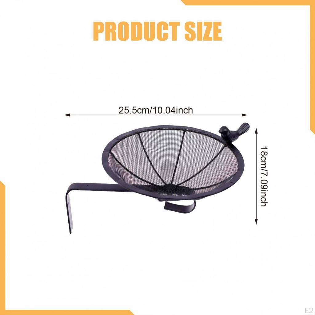 Wall Mounted Bird Feeder Feeding Dish Patio Yard Tree Outside Iron Heavy Duty Doves Owls