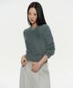 MUSINSA STANDARD WOMAN Women'S Fuzzy Crew Neck Knit [Gray]