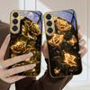 Golden and Dazzling For Samsung Galaxy S26 S20 FE S21 Ultra S23 Plus S24 Ultra S25 S21+ S22Plus S26+ Golden Glass Phone Case