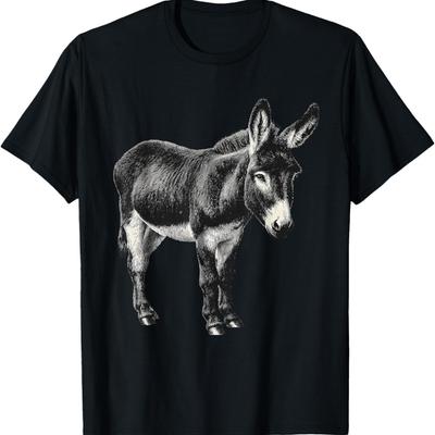 Esel Liebhaber Wildtiermotiv Esel Tier Grafik T-Shirt(4)
