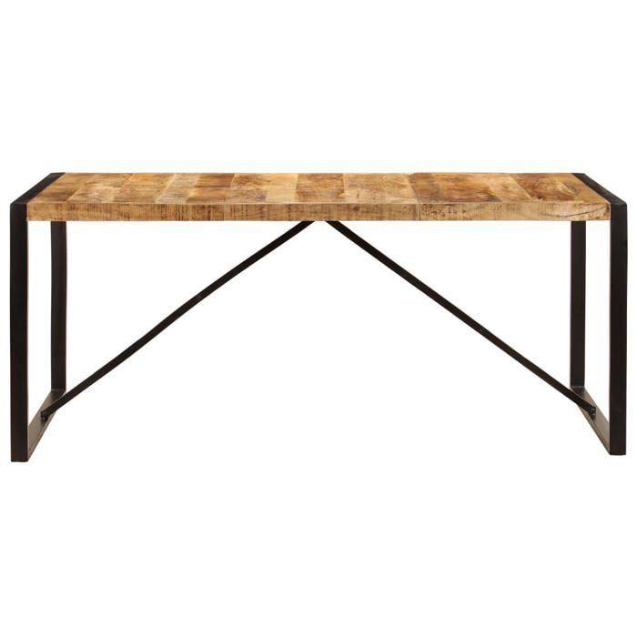 Table de salle à manger en bois de manguier brut 180 cm - VIDAXL - Style industriel