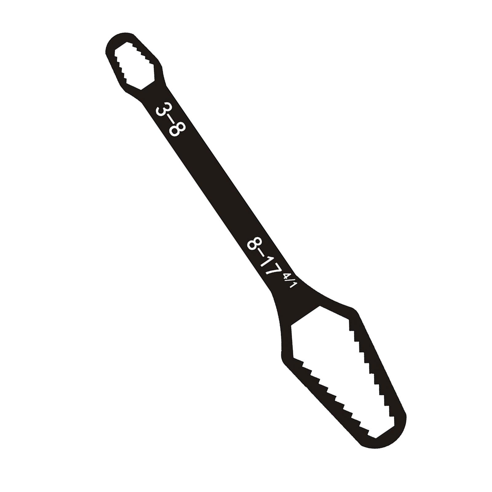 

Регулируемый торцевой ключ Двухголовочный самозатягивающийся ключ Диапазон 3 мм до 22 мм для универсального домашнего и автомобильного ремонта 150 чёрный