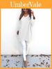 Sweet Girly Vneck Pullover Long Sleeve Top Womens Slim Fit Polyester Autumn Casual