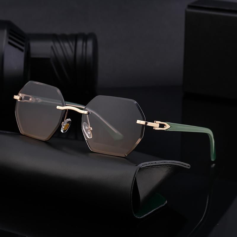 JYL TS Men's Rimless - Driving-Specific Sun-Protective Fashion Eyewear WF-5G142