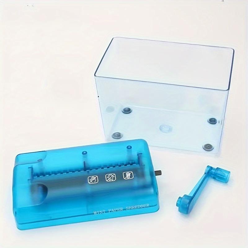 1PCS Mini Manual Shredder Office Desktop Paper Destroyer Small Plastic Hand-Crank Household Shredder for Safe Document Disposal