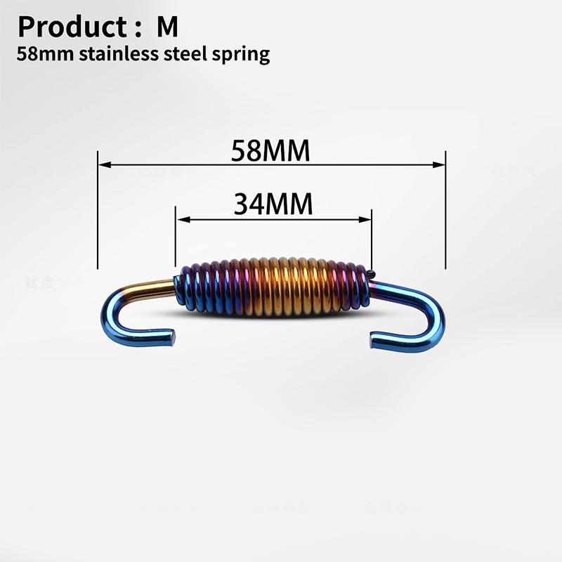 43mm-85mm Stainless Steel Rotatable Motorcycle Exhaust Spring Hooks For Front/Middle Link Pipe Muffler