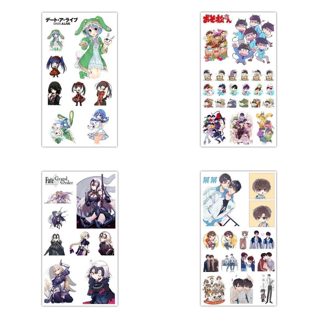 Waterproof Anime Mini Tattoo Sticker With Lovely Designs For Creative Personalization