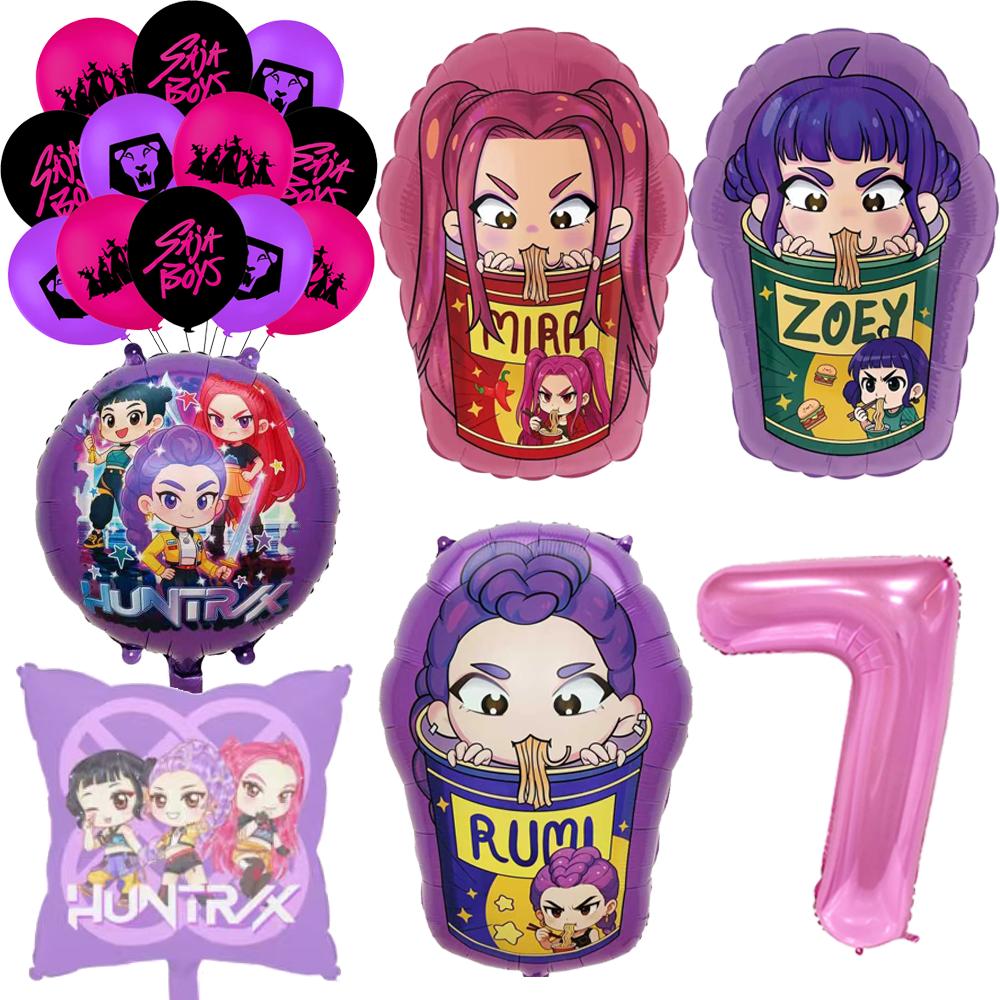 Idol Boy Kpops Demoni Vânător Petrecere de Ziua Decor Veselă De Unică Folosință Față de Masă Pahar Farfurie Balon Petrecere Baby Shower Consumabile