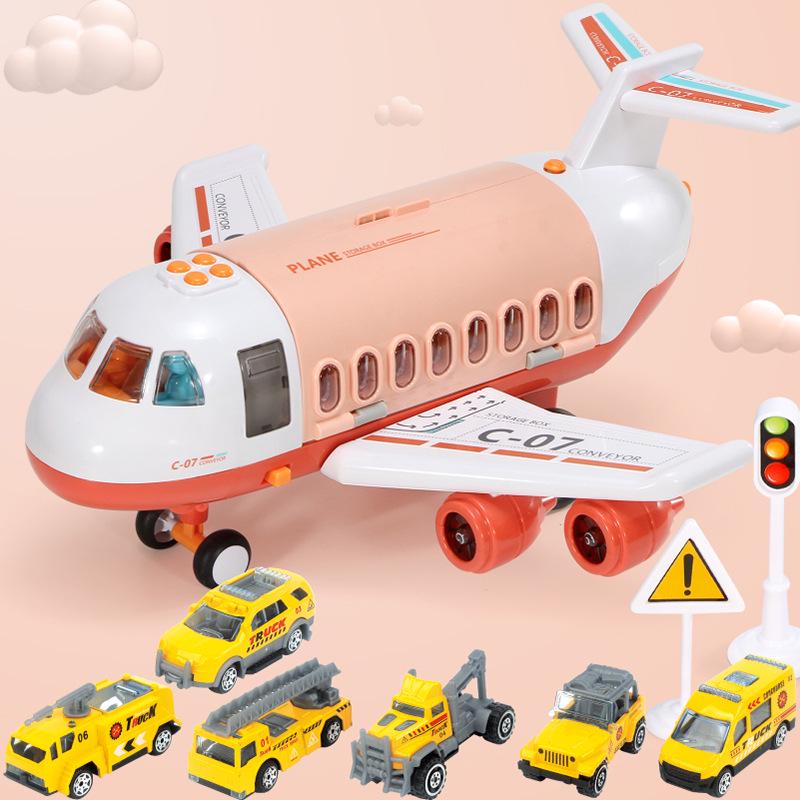 Educational Toy Plane with Lights, Music & Storage for Toddlers