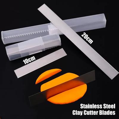 10cm/20cm Stainless Steel Clay Cutter Blades Blade Pottery Cutter Handicraft DIY Polymer Clay Cutting Tools