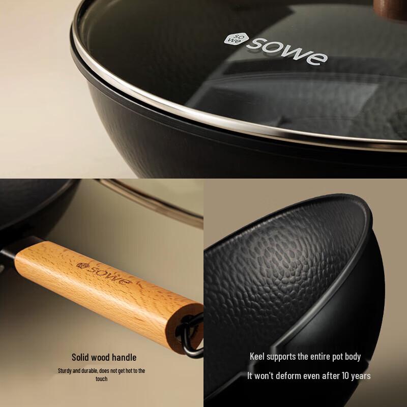 Traditional Uncoated Iron Wok