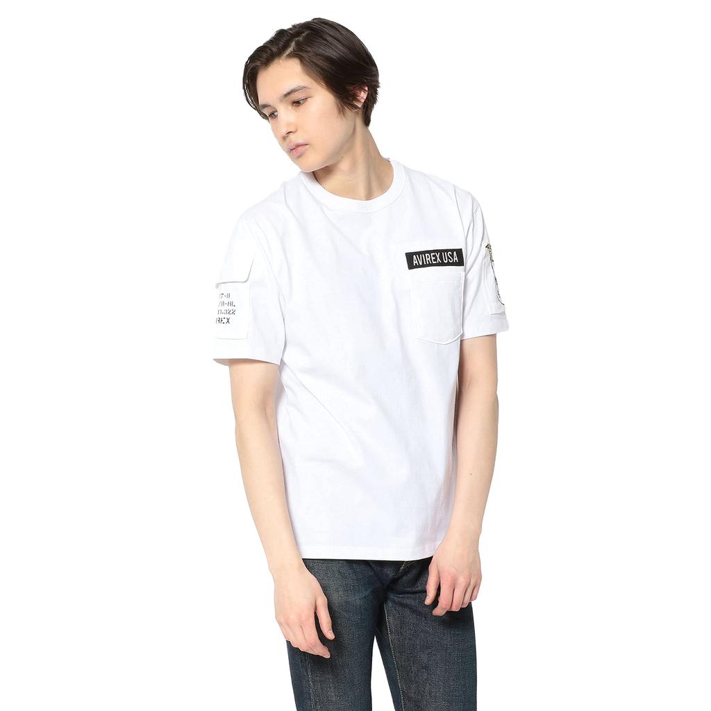 AVIREX FATIGUE T-SHIRT Men's XL 001 WHITE