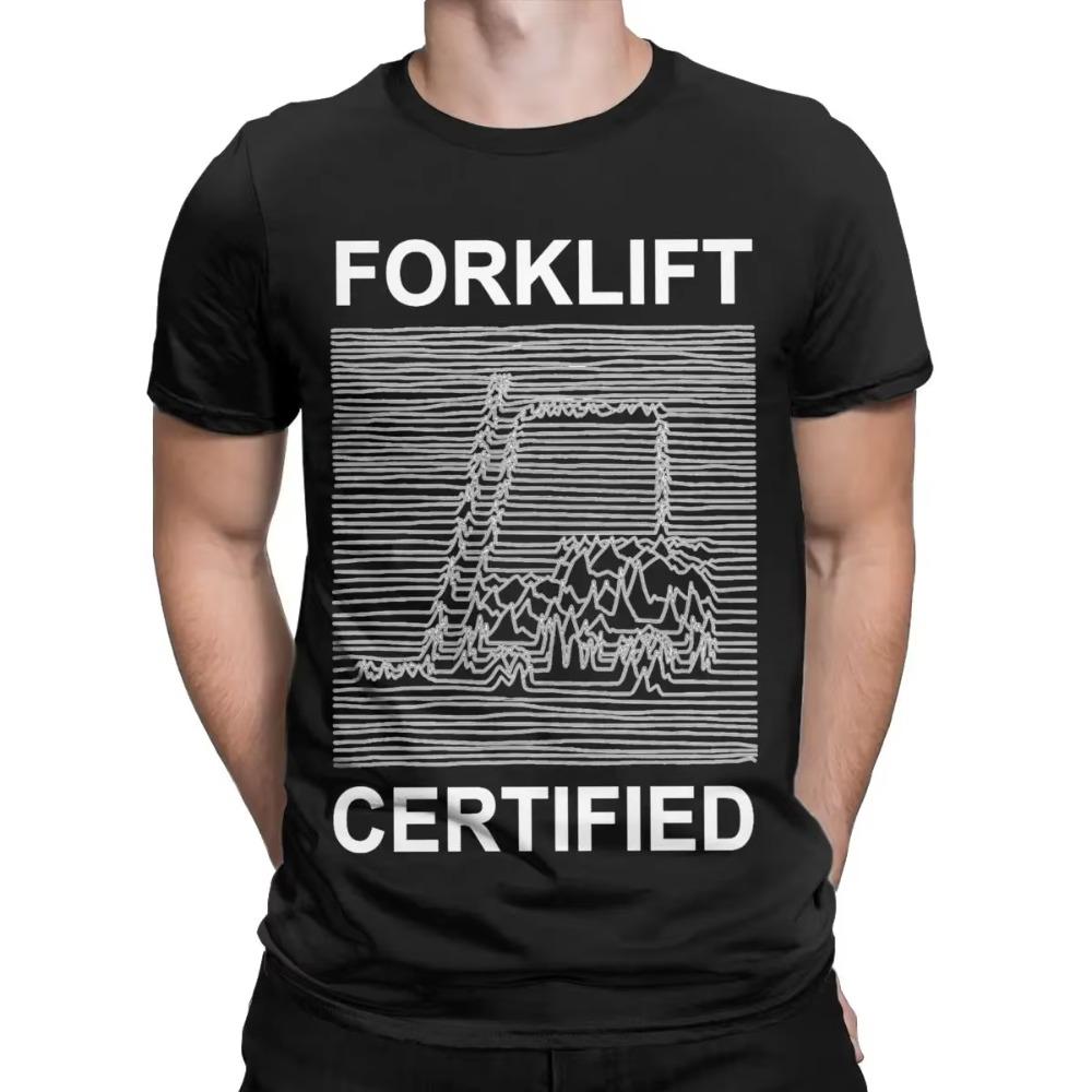 Forklift Certified Operator T Shirts for Men Pure Cotton Hipster T-Shirts O Neck Tee Shirt Short Sleeve Clothing Printed