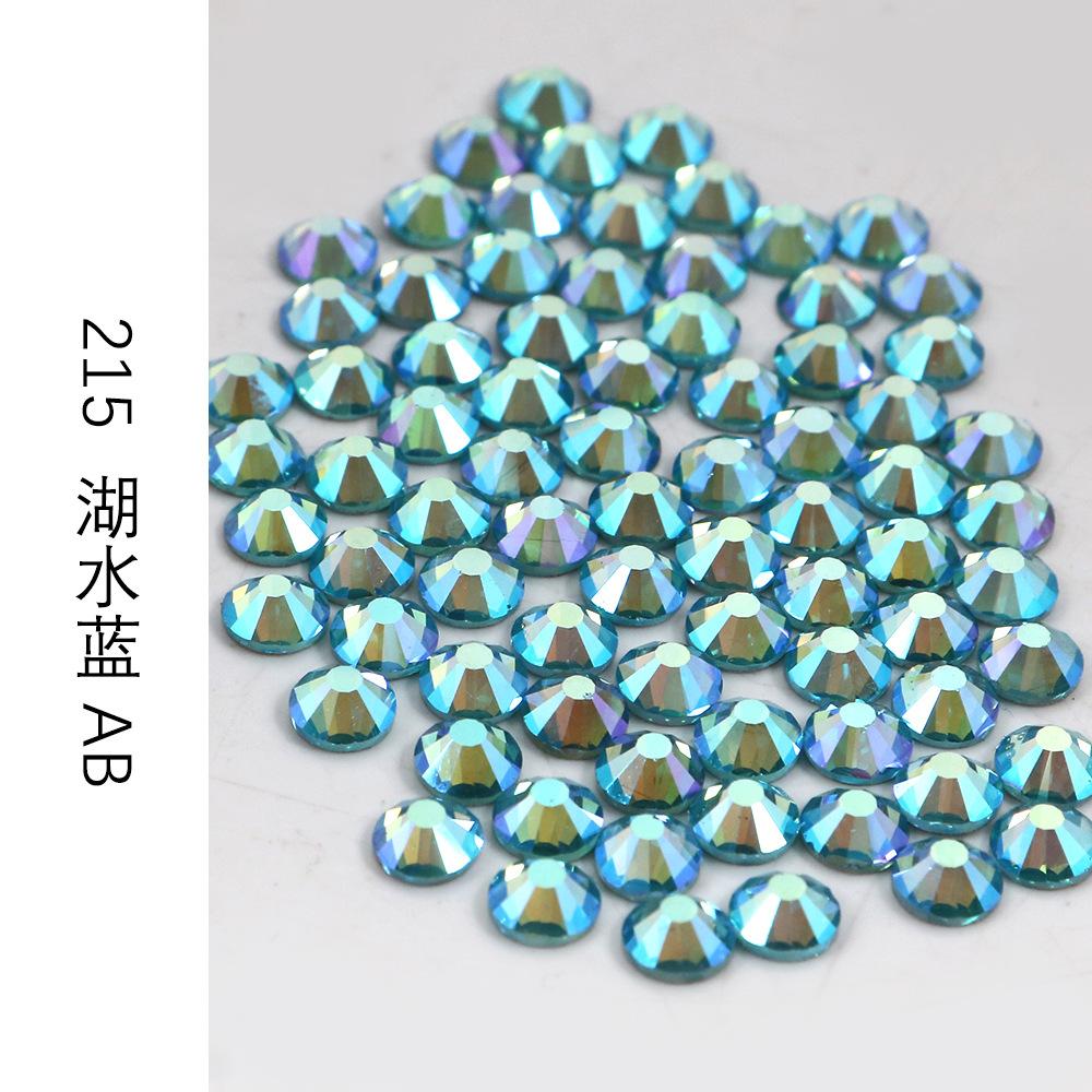 Ss3-Ss30 Strass Ab Colorés Verre Fond Plat Strass Diamant Cristal Coloré Rond Autocollant Manucure Diy Diamant