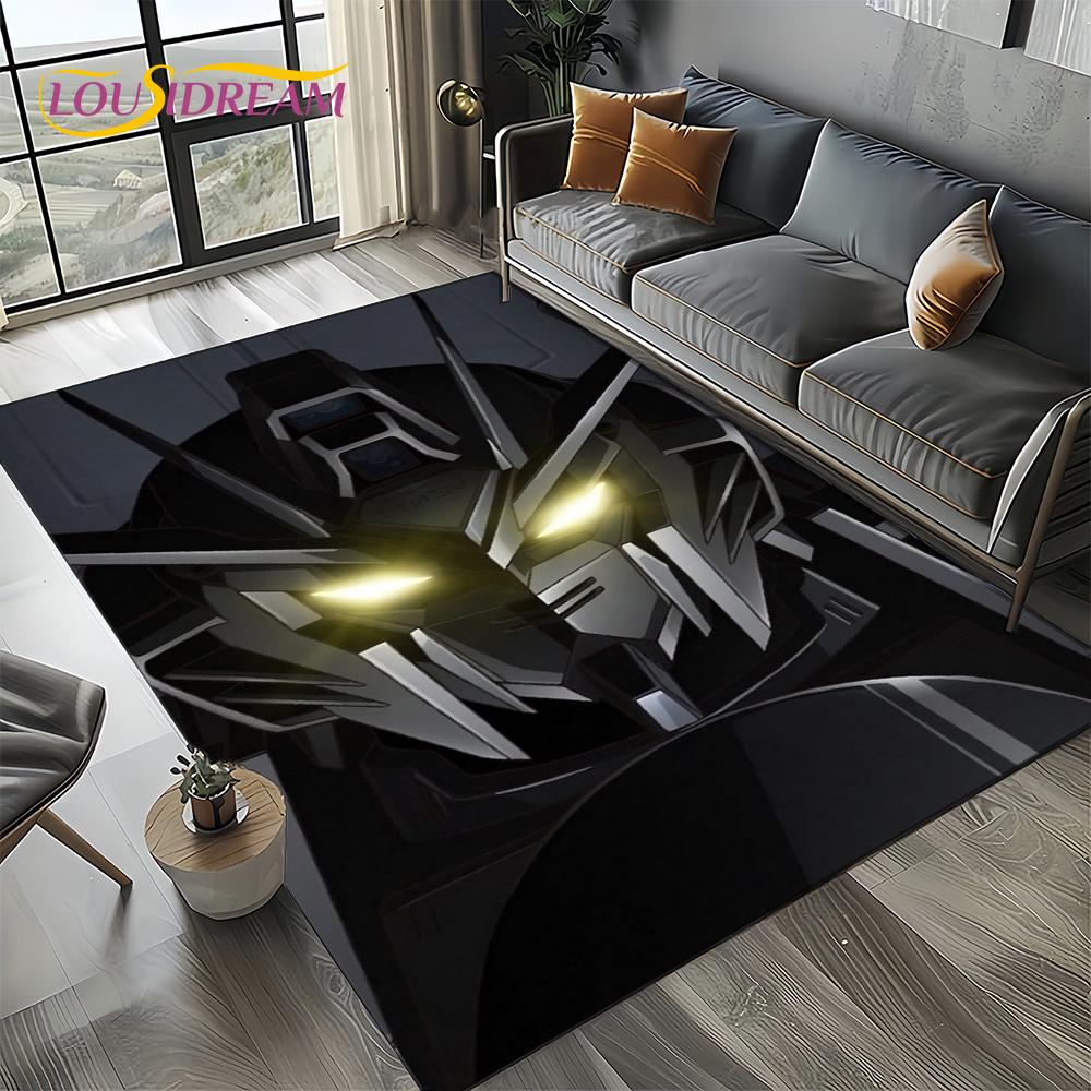 

New Gundam Cartoon Robot Gift Carpet Rug for Bedroom Living Room Home Sofa Decoration,kids Game Play Decor Floor Mat 40x60cm( 15x23in )