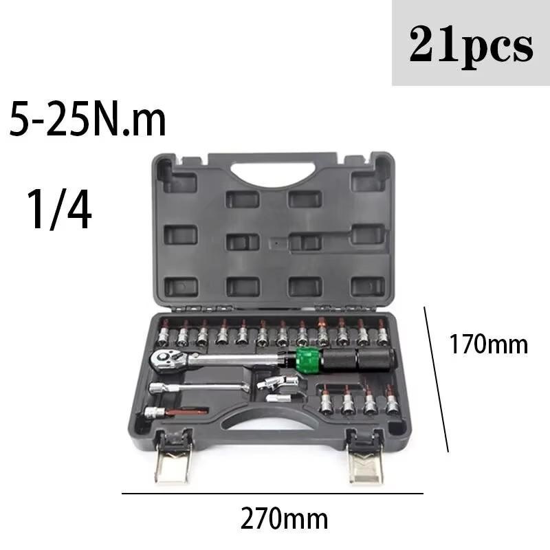 

Набор прецизионных динамометрических ключей с двойной шкалой 1/4 Привод 2-25 Н·м MTB Велосипедный торцевой ключ Велосипедный Мотоциклетный Трещоточный Ремонтный Набор инструментов зелёный
