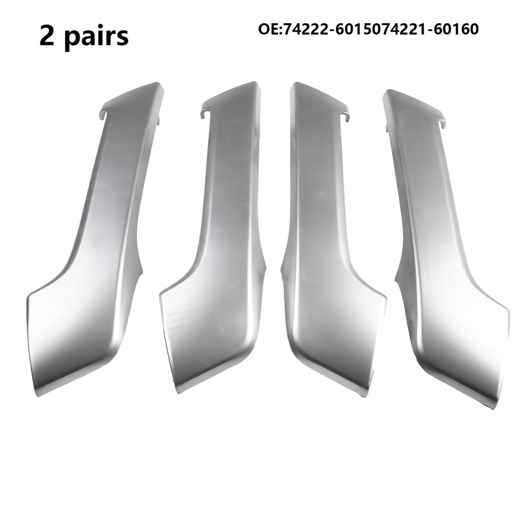 4Pcs Interior Door Handle Trim Cap For Toyota For Land For Cruiser For Prado 2010-2017 Inner Sliver Door Handle Decor Lid Cover