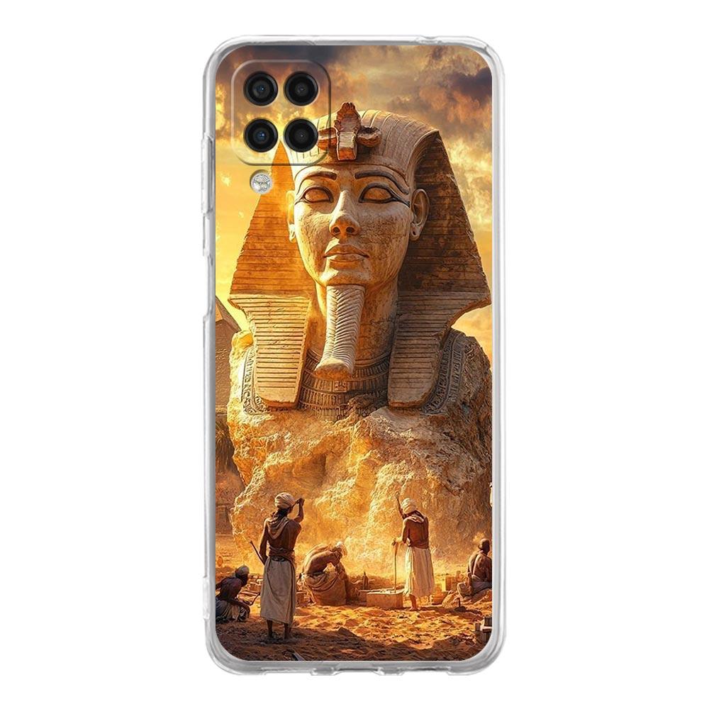 Phone Case For Samsung A13 A33 A35 A55 A73 A53 A23 A51 A71 A21S A31 A41 A05s A03S A15 A25 5G Cover Ancient Egypt God Pyramid