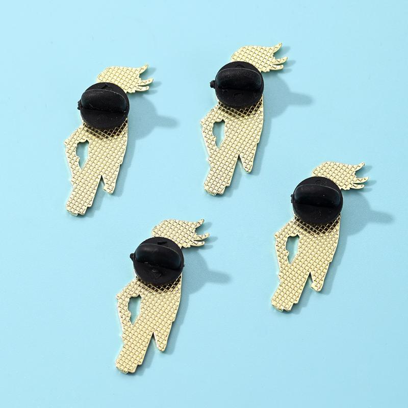 Colorful Bird Parrot Brooch Pin Polished Metal Lapel Badge Unique Decor for Coat Backpack Gift for Kids Bird Enthusiasts