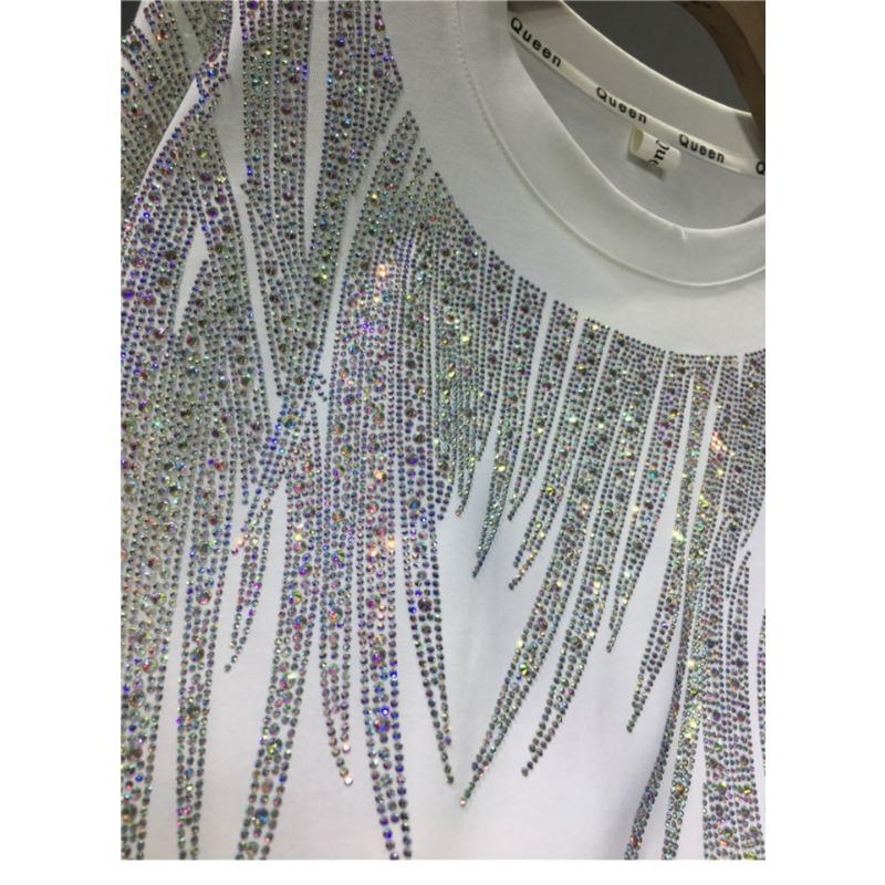 Plus Size Sommer Damen T-Shirt Tide Mittellange Kurzarm-Oberteile