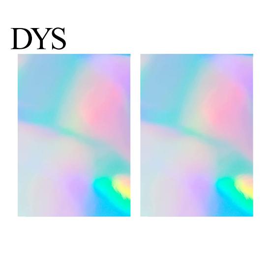 Rainbow Shimmer Laminating Roll 2PCS Holographic Film, with Shimmering Effect, Waterproof Sheets Scratch-Proof Precoated for Cards And DIY Projects