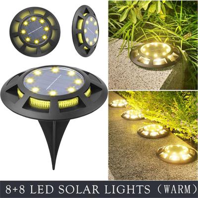 4pc Super lumineux phare perle lampe à énergie solaire 16LED lampe enterrée lampe cour extérieure étanche Villa lampadaire décoratif