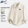 Warrior Men's Waffle Knit Long Sleeve Polo Shirt
