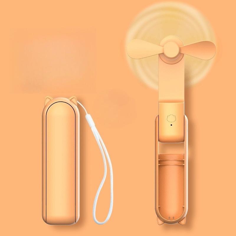 Type-C Handheld Mini Fan Foldable Portable Mini Cooling 2000mAh Outdoor Rechargeable Fan Free Control High Speed Turbo Fan